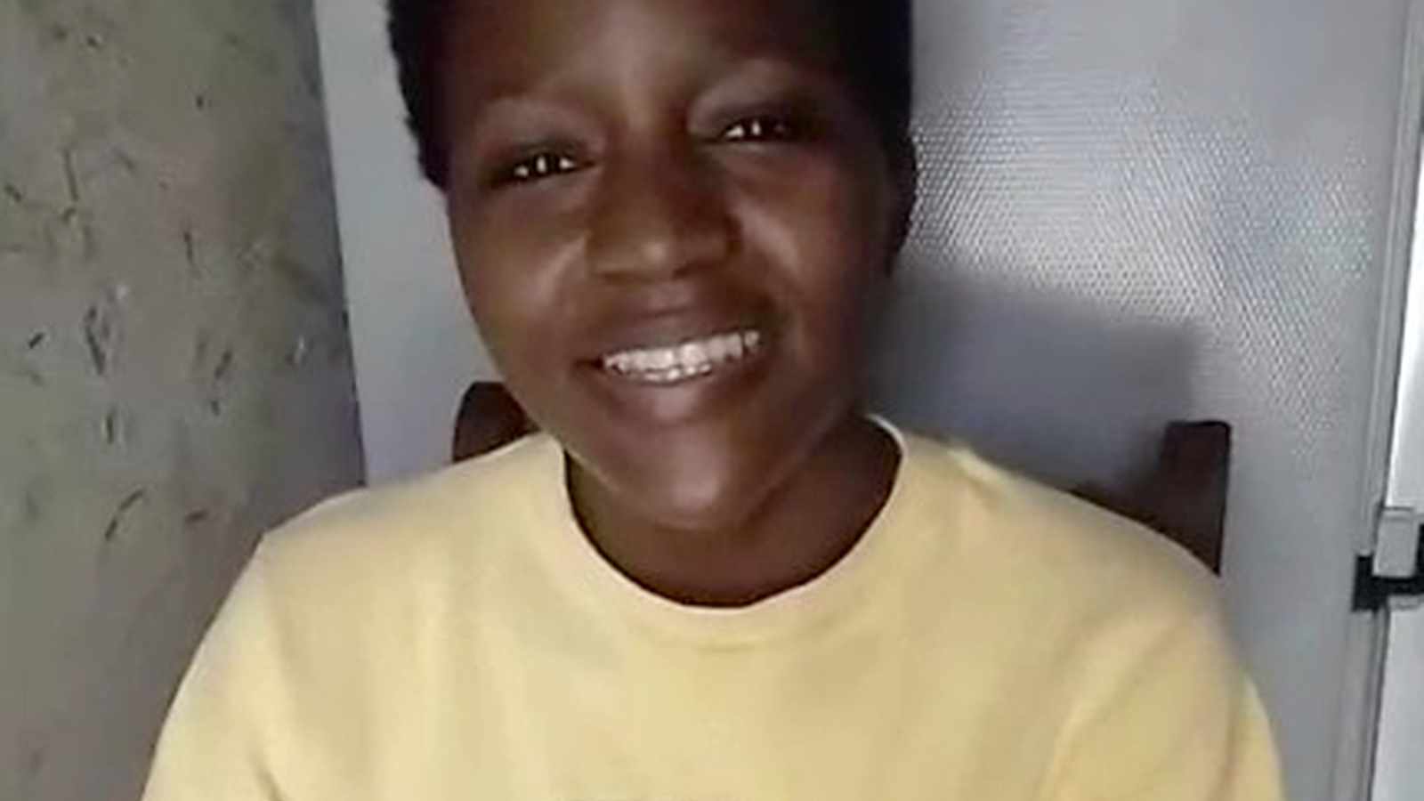 A sponsored student sharing her gratitude and hopes for her community, Hope of a Nation education program.